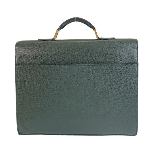 LOUIS VUITTON Business bag M30034 leather Episea Dark Green Gold Metal Business bag briefcase Taiga Moscova mens Used Authentic
