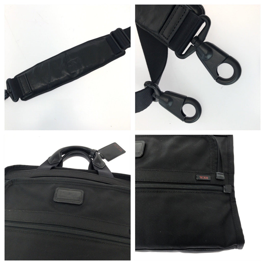 TUMI Shoulder Bag Nylon Black SilverMetal Shoulder Bag Business Bag mens Used Authentic