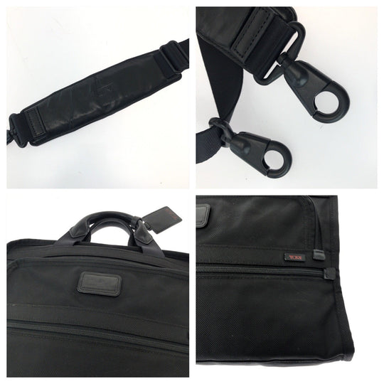 TUMI Shoulder Bag Nylon Black SilverMetal Shoulder Bag Business Bag mens Used Authentic