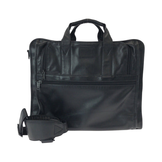 TUMI Shoulder Bag leather Black SilverMetal Shoulder Bag Business Bag mens Used Authentic