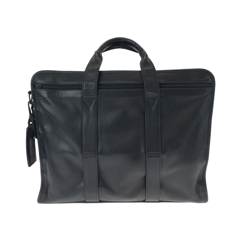 TUMI Shoulder Bag leather Black SilverMetal Shoulder Bag Business Bag mens Used Authentic
