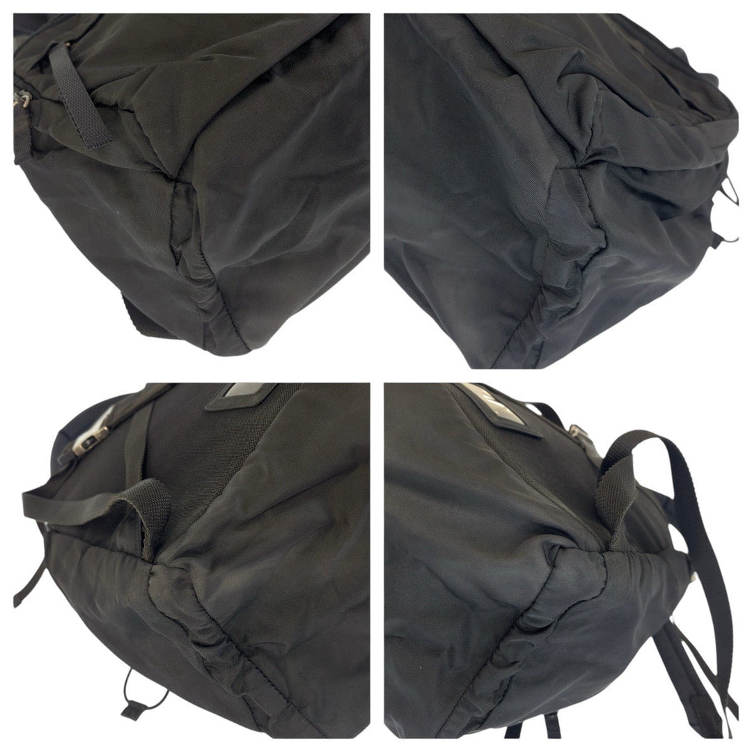 PRADA Backpack Nylon black Backpacks, Daypacks, Backpacks, Unisex Test Triangle With logo Women Used Authentic