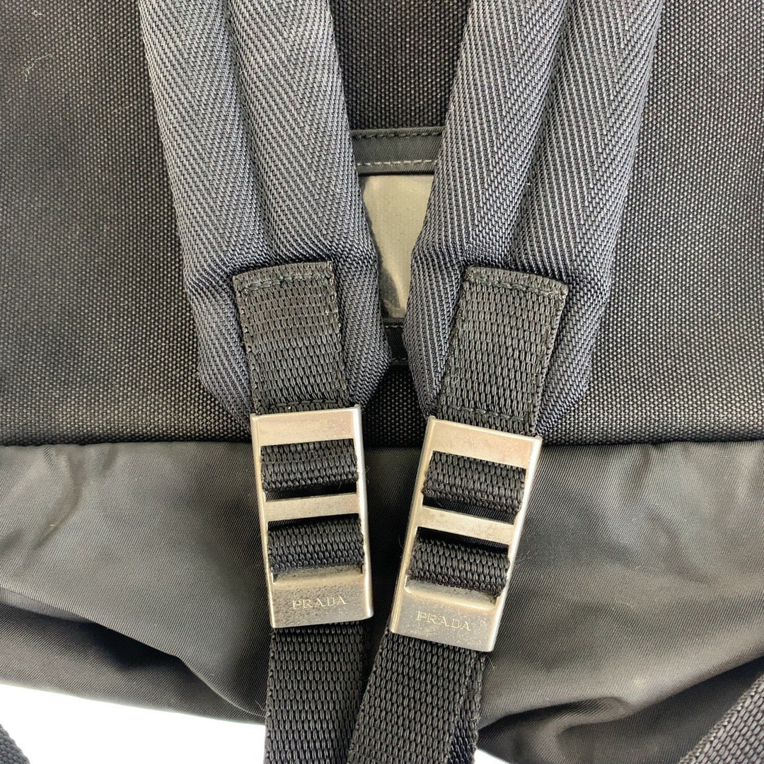 PRADA Backpack Nylon black Backpacks, Daypacks, Backpacks, Unisex Test Triangle With logo Women Used Authentic