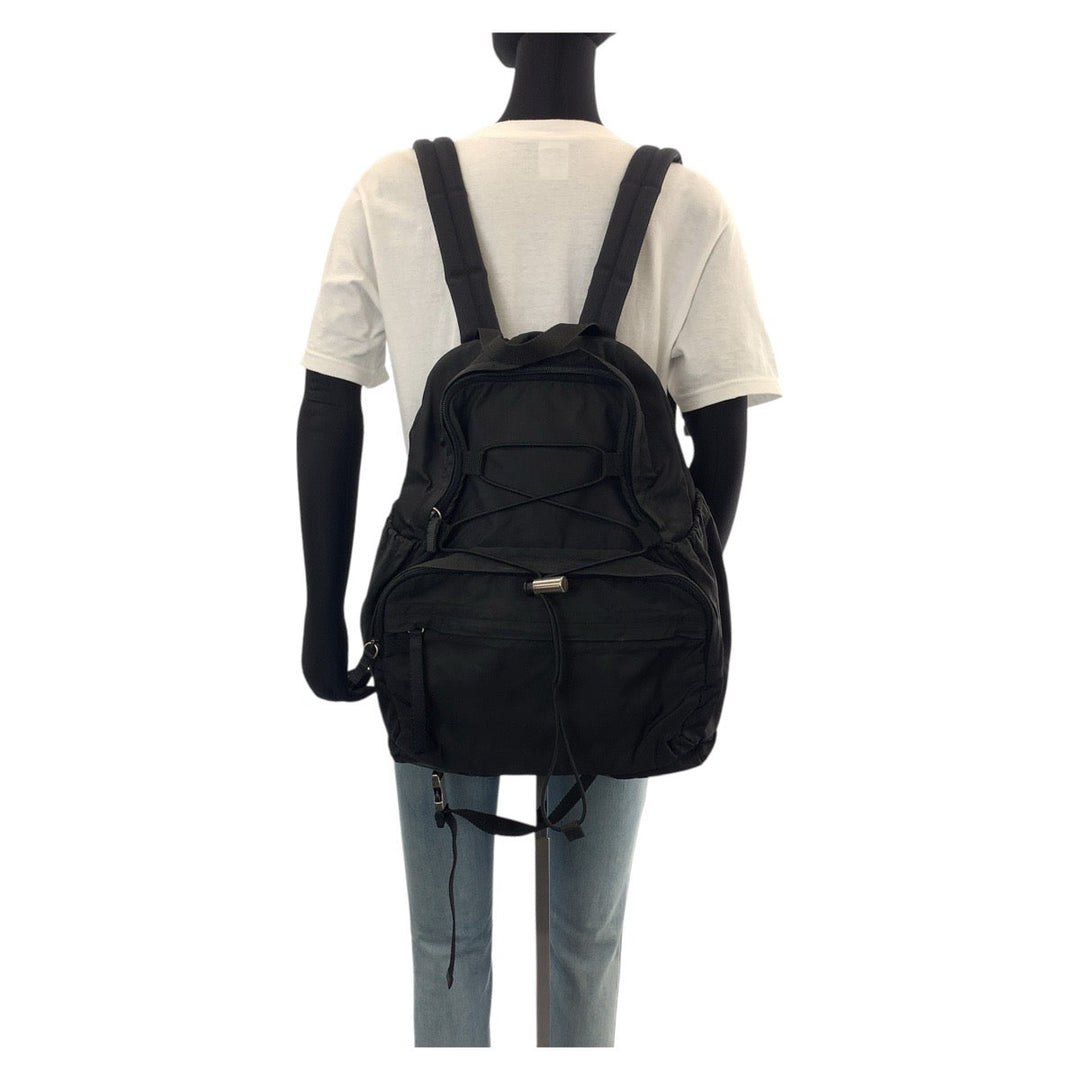 PRADA Backpack Nylon black Backpacks, Daypacks, Backpacks, Unisex Test Triangle With logo Women Used Authentic