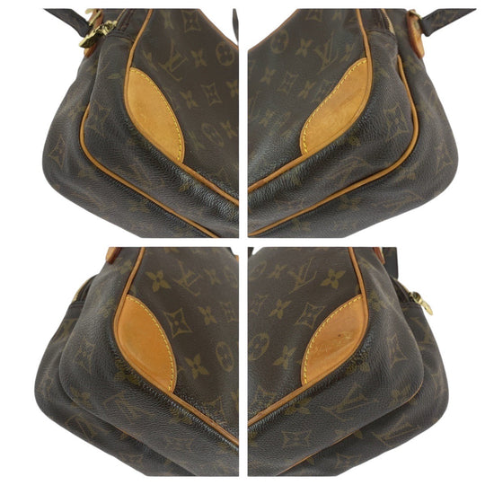 LOUIS VUITTON Shoulder Bag M45236 PVC, Leather Brown Gold Metal Shoulder Bag pochette Monogram Amazone Women Used Authentic