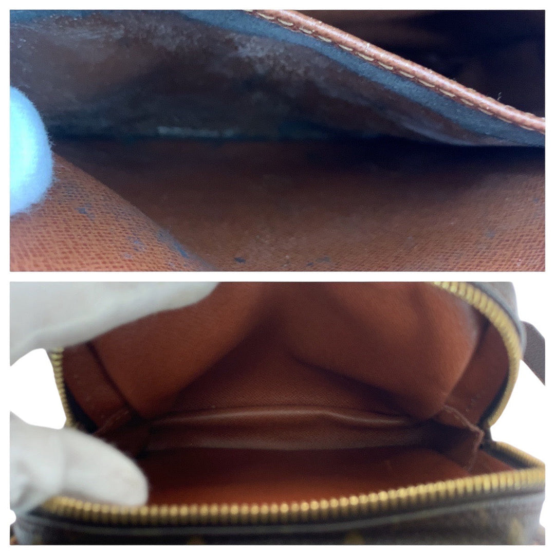 LOUIS VUITTON Shoulder Bag M45236 PVC, Leather Brown Gold Metal Shoulder Bag pochette Monogram Amazone Women Used Authentic