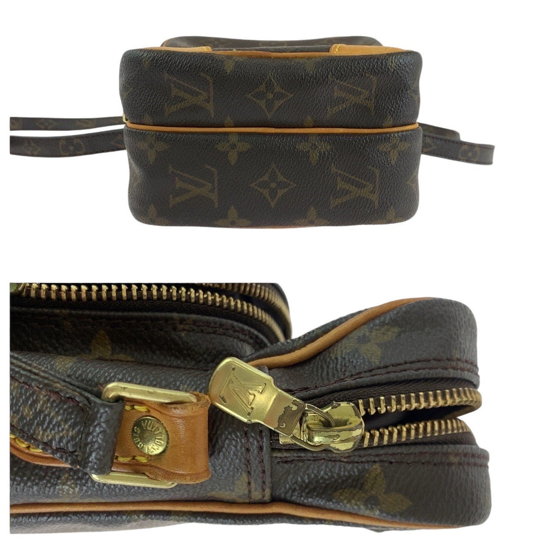 LOUIS VUITTON Shoulder Bag M45236 PVC, Leather Brown Gold Metal Shoulder Bag pochette Monogram Amazone Women Used Authentic