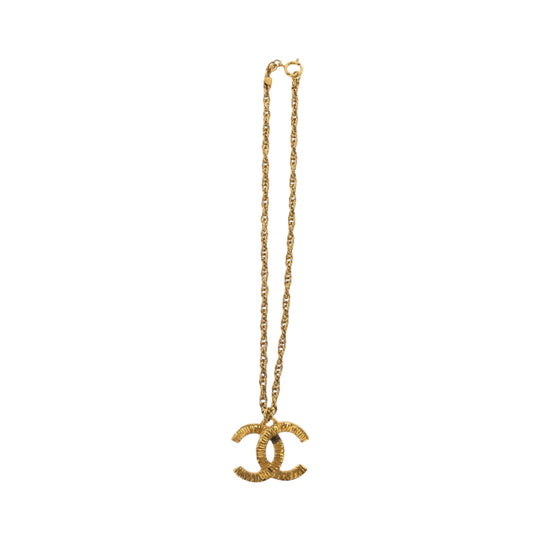 CHANEL Necklace metal gold COCO Mark Women Used Authentic