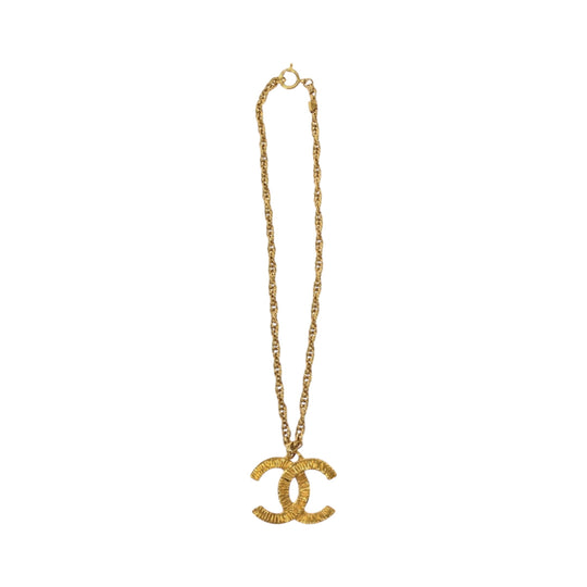CHANEL Necklace metal gold COCO Mark Women Used Authentic