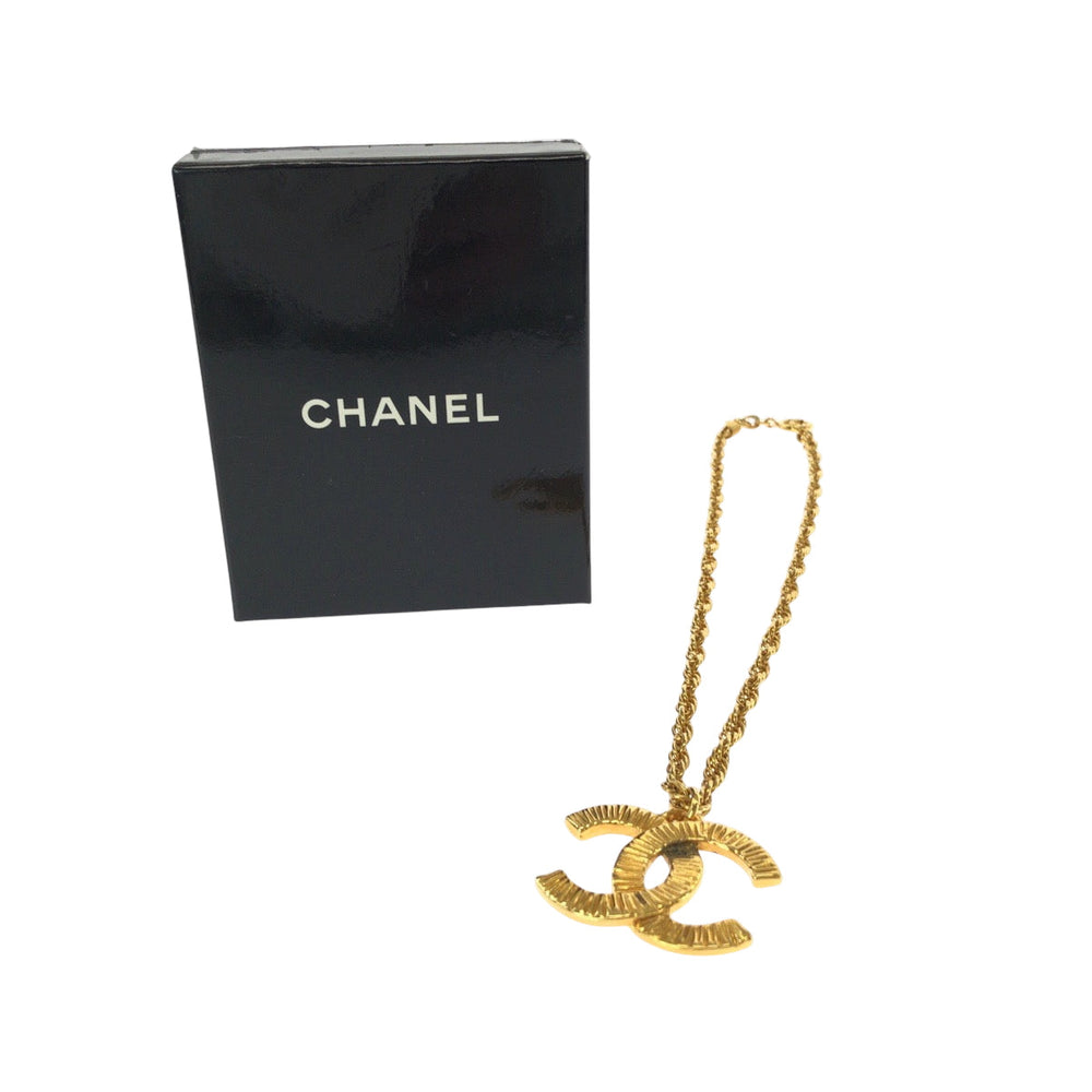 CHANEL Necklace metal gold COCO Mark Women Used Authentic
