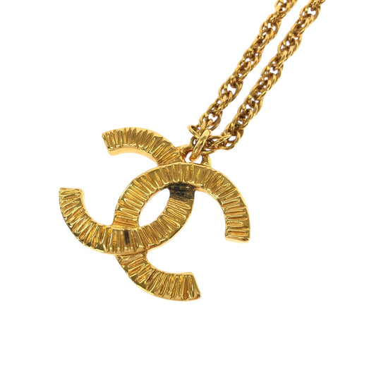 CHANEL Necklace metal gold COCO Mark Women Used Authentic