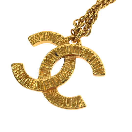 CHANEL Necklace metal gold COCO Mark Women Used Authentic
