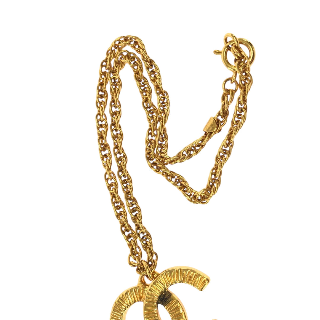 CHANEL Necklace metal gold COCO Mark Women Used Authentic