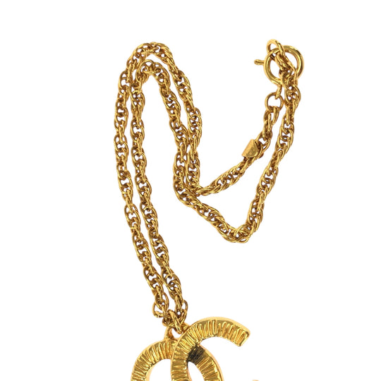 CHANEL Necklace metal gold COCO Mark Women Used Authentic