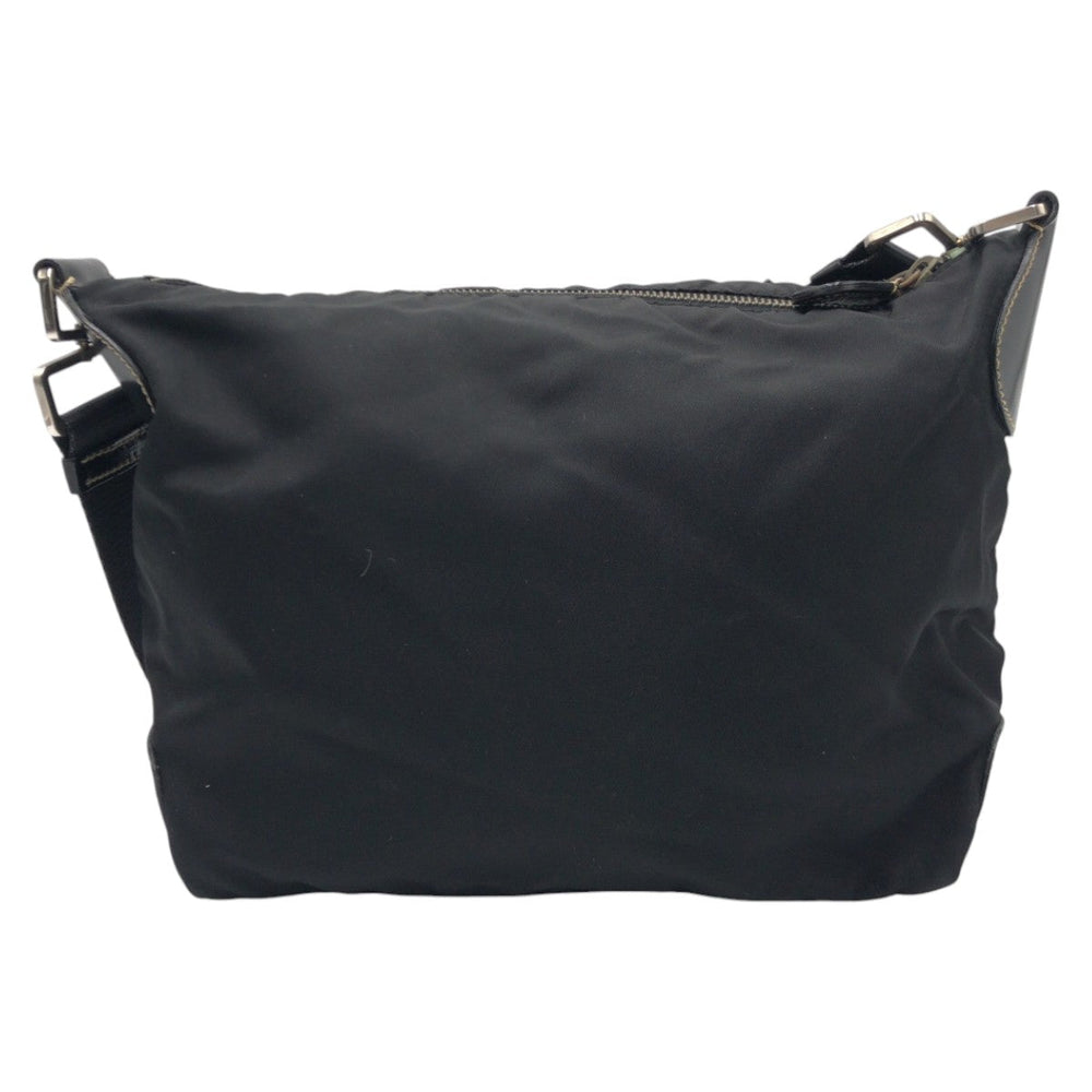 PRADA Shoulder Bag Nylon Black black Test Triangular logo Women Used Authentic