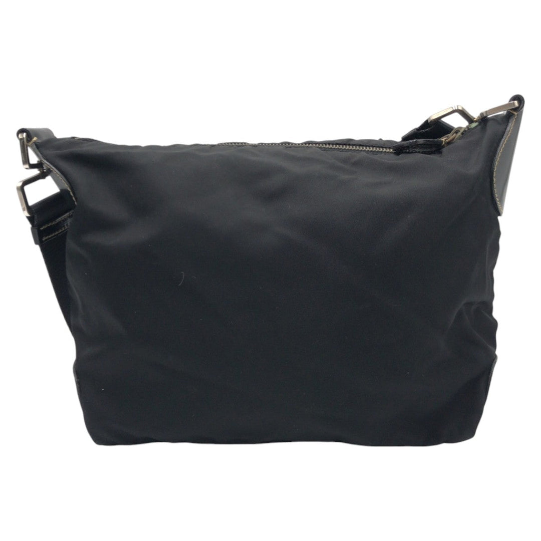PRADA Shoulder Bag Nylon Black black Test Triangular logo Women Used Authentic