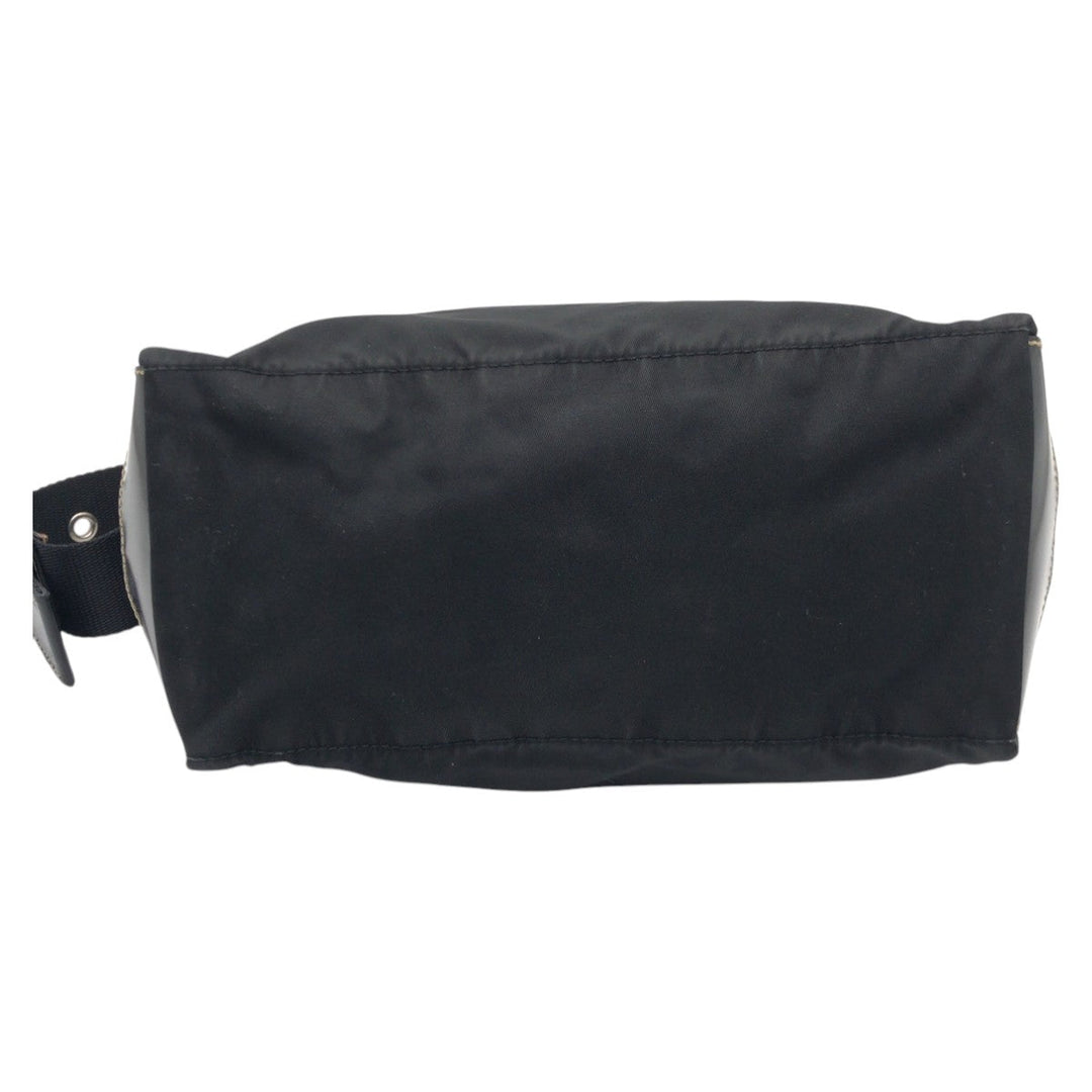 PRADA Shoulder Bag Nylon Black black Test Triangular logo Women Used Authentic