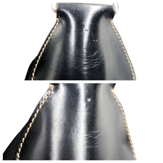 PRADA Shoulder Bag Nylon Black black Test Triangular logo Women Used Authentic