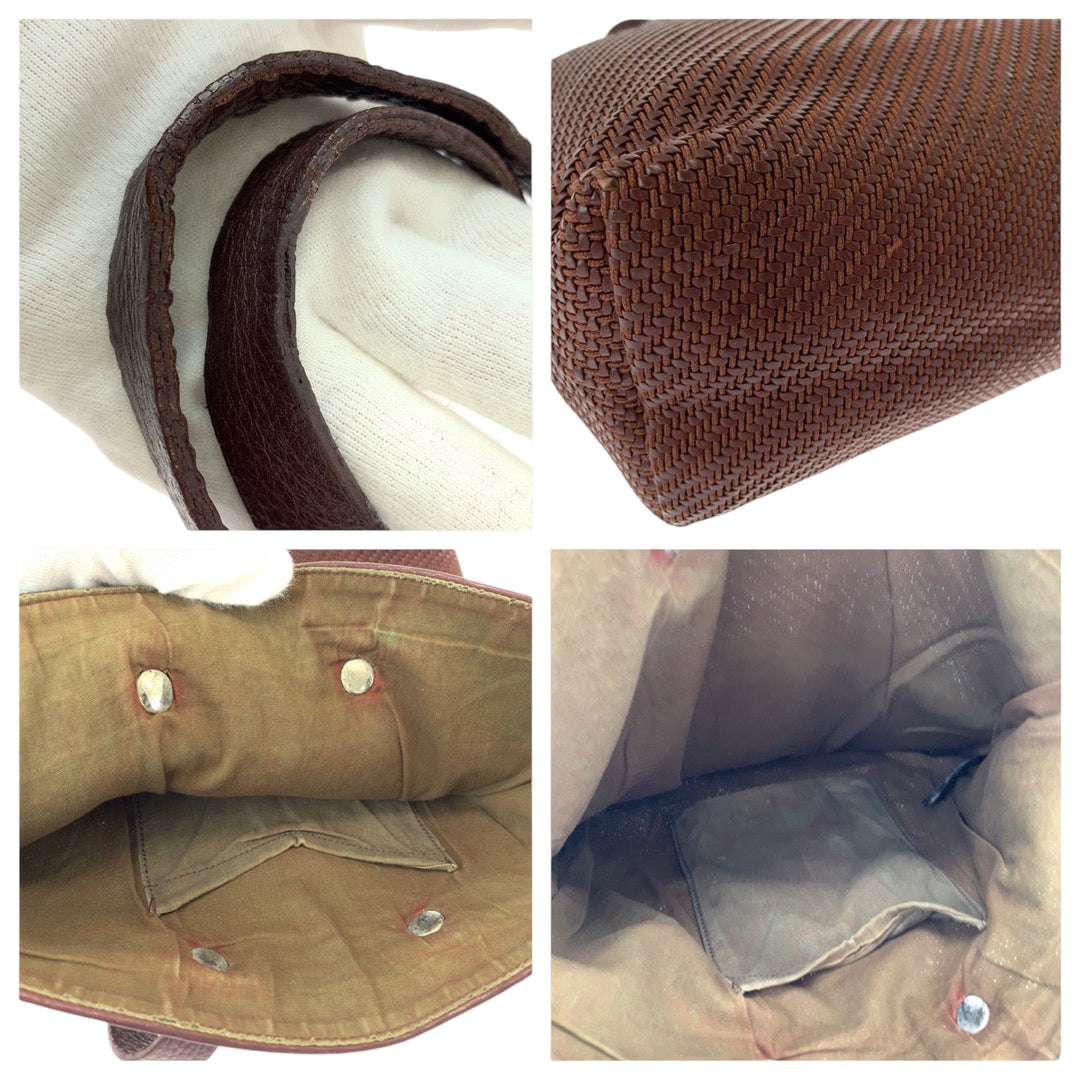 HERMES Tote Bag leather Dark Brown SilverMetal Tote Bag Shoulder Bag Amedaba Diago GM Women Used Authentic