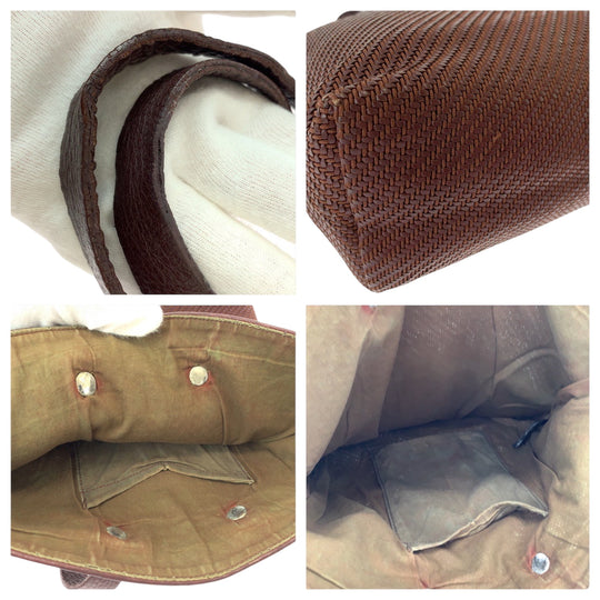 HERMES Tote Bag leather Dark Brown SilverMetal Tote Bag Shoulder Bag Amedaba Diago GM Women Used Authentic