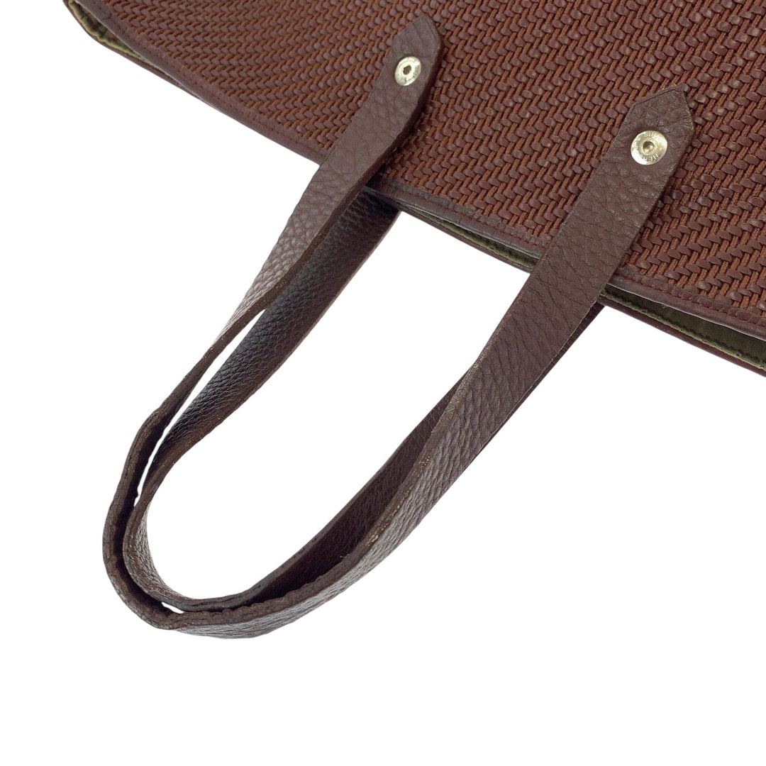 HERMES Tote Bag leather Dark Brown SilverMetal Tote Bag Shoulder Bag Amedaba Diago GM Women Used Authentic