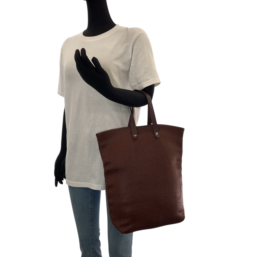 HERMES Tote Bag leather Dark Brown SilverMetal Tote Bag Shoulder Bag Amedaba Diago GM Women Used Authentic