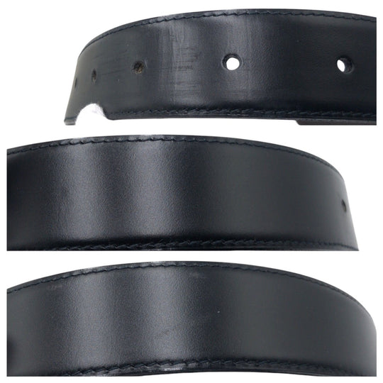 Dunhill belt leather black