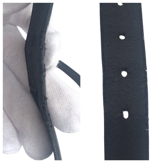 Dunhill belt leather black
