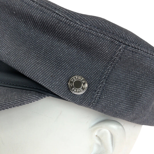 HERMES Casquette Cotton, Viscose gray Casquette Serie Women 58 Used Authentic