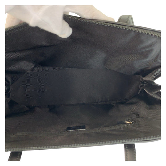 GUCCI Tote Bag 002 1122 GG canvas, leather Black GoldMetal Tote Bag Shoulder Bag Women Used Authentic