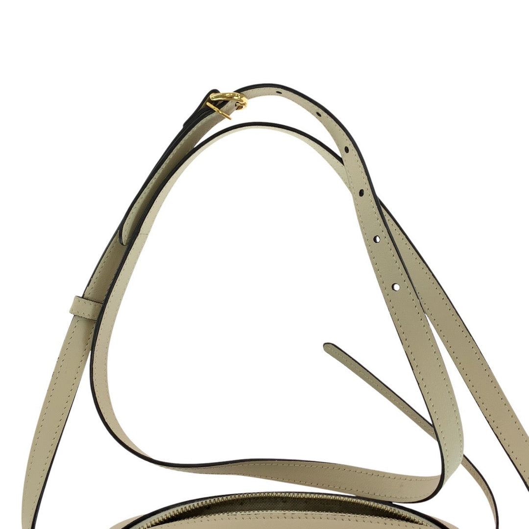 GUCCI Shoulder Bag 675776 leather White Cream Gold Metal Shoulder Bag Camera bag GG star Women Used Authentic