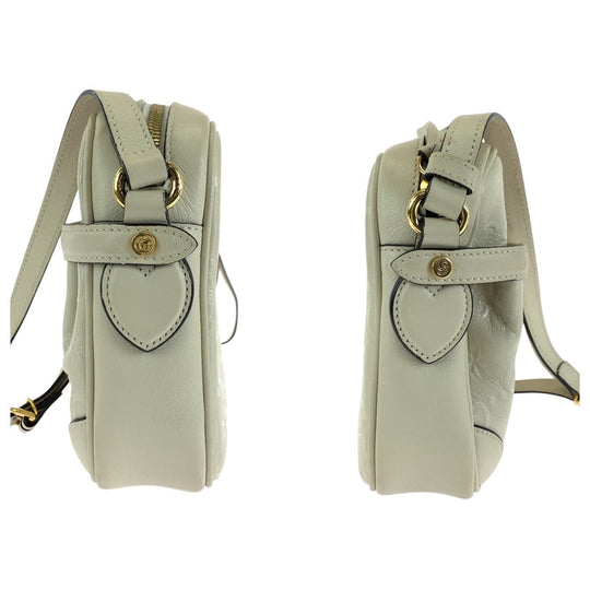GUCCI Shoulder Bag 675776 leather White Cream Gold Metal Shoulder Bag Camera bag GG star Women Used Authentic