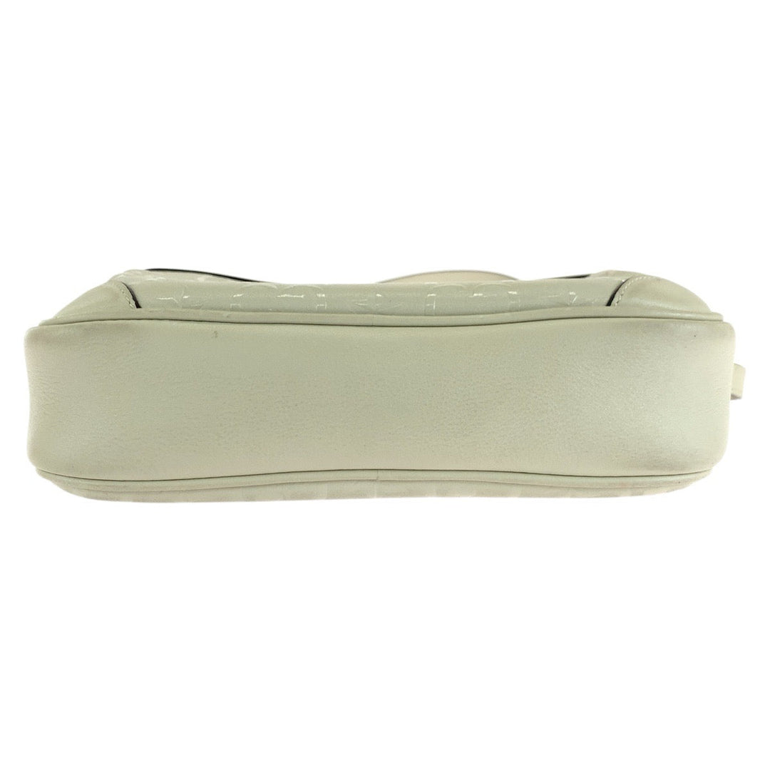 GUCCI Shoulder Bag 675776 leather White Cream Gold Metal Shoulder Bag Camera bag GG star Women Used Authentic