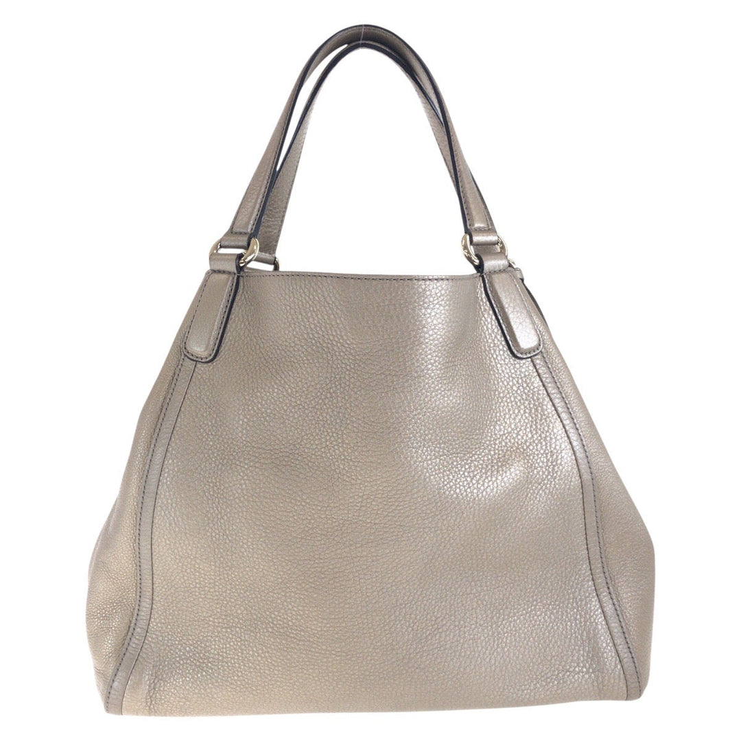 GUCCI Tote Bag 282309 leather Gold Metal Tote Bag Shoulder Bag Soho Women Used Authentic