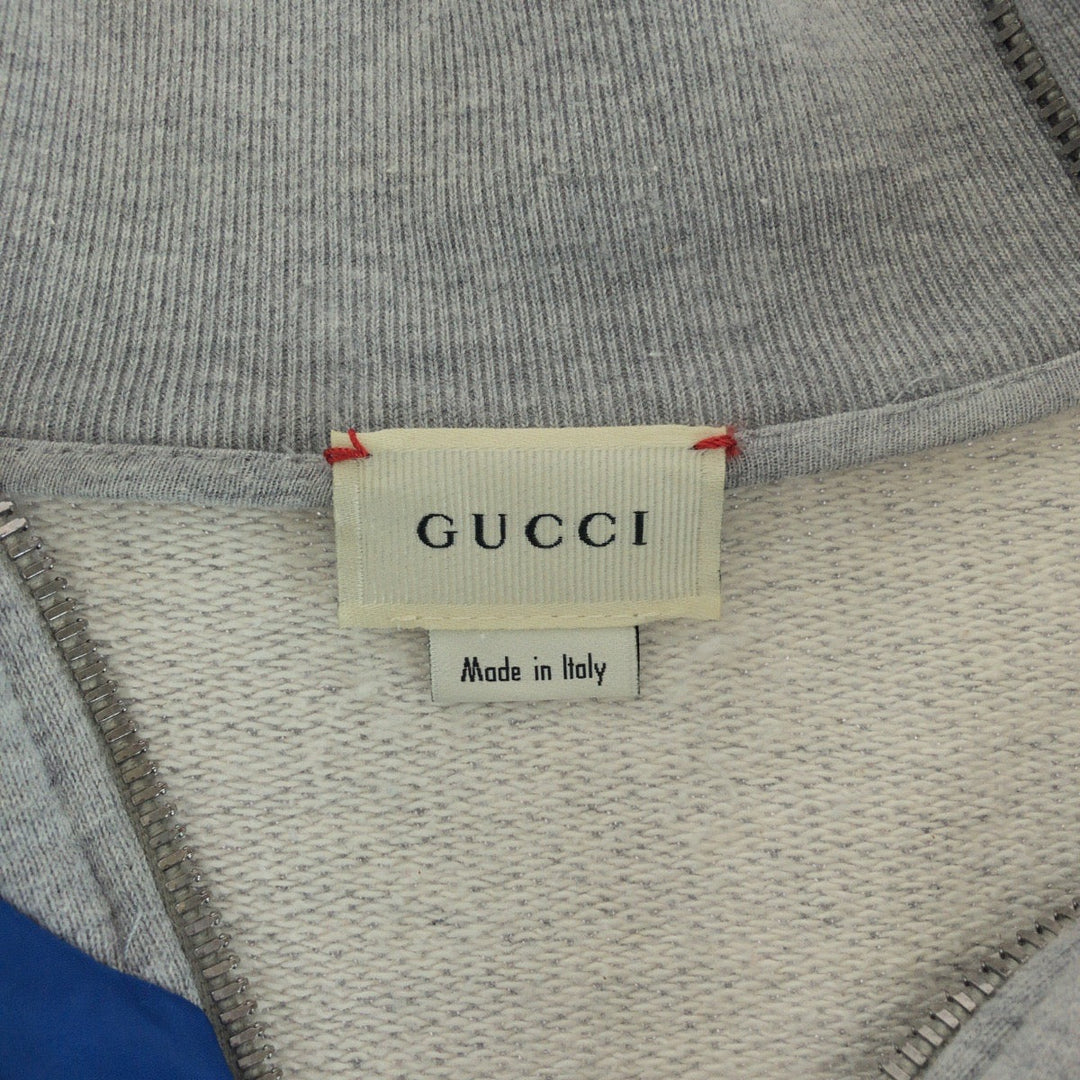 GUCCI sweat cotton Grey Red Blue Sweatshirts, Blousons, Zip-ups Sherry Kids 12 Used Authentic