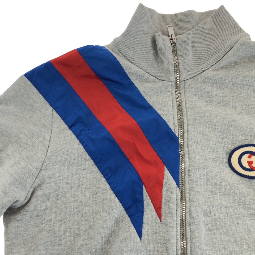 GUCCI sweat cotton Grey Red Blue Sweatshirts, Blousons, Zip-ups Sherry Kids 12 Used Authentic