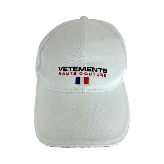 VETEMENTS cap cotton white Cap Baseball Cap mens Used Authentic