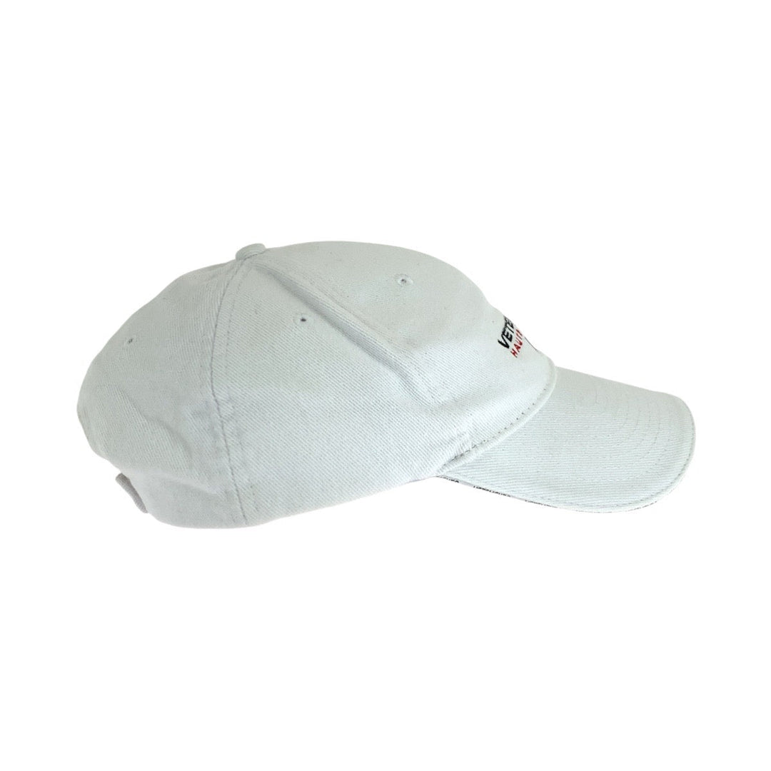VETEMENTS cap cotton white Cap Baseball Cap mens Used Authentic