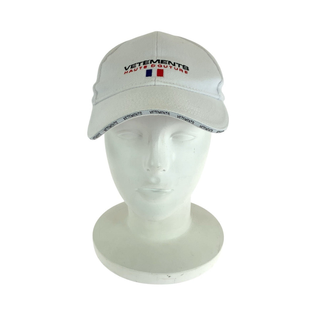 VETEMENTS cap cotton white Cap Baseball Cap mens Used Authentic