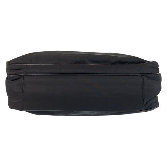 PRADA Business bag Nylon, Leather Black SilverMetal Business bag briefcase Test mens Used Authentic