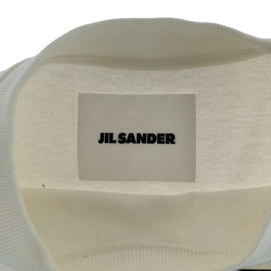 JIL SANDER Short sleeve T-shirt cotton white Short sleeve T-shirt crew neck Women S Used Authentic