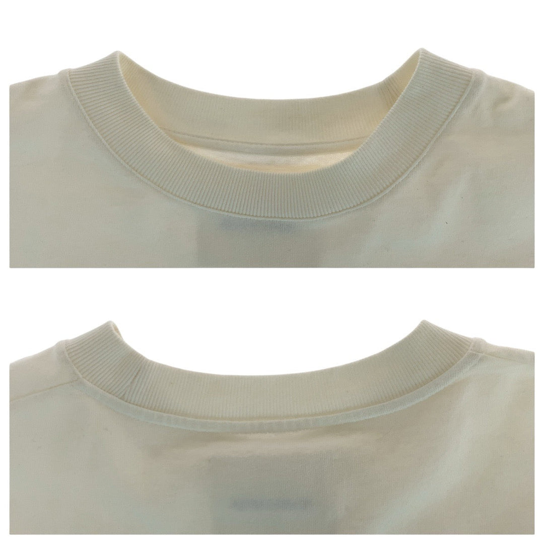 JIL SANDER Short sleeve T-shirt cotton white Short sleeve T-shirt crew neck Women S Used Authentic