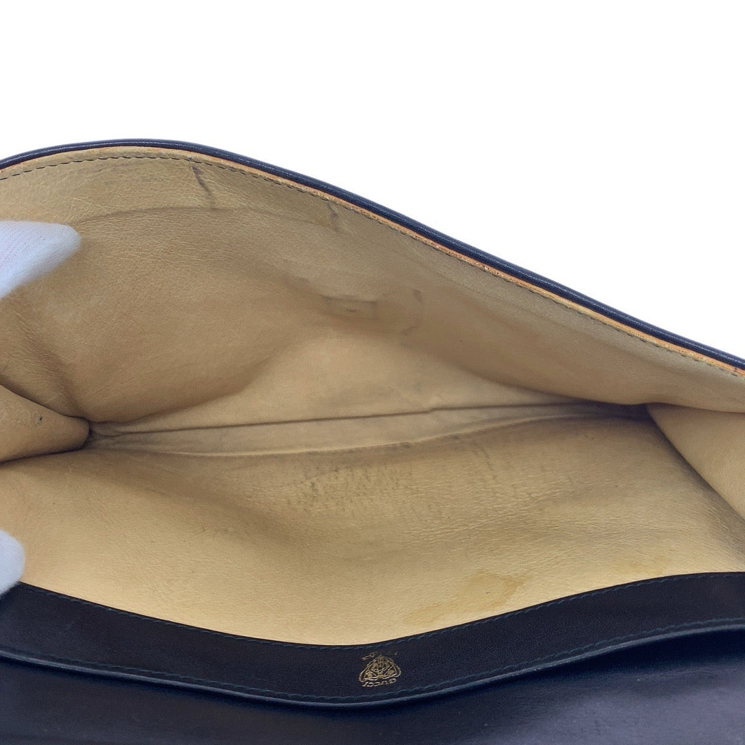 GUCCI Clutch bag Canvas, Leather Black GoldMetal Clutch bag business bag unisex Old Gucci Micro GG Women Used Authentic