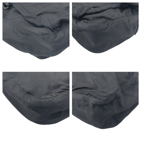 PRADA Shoulder Bag Nylon Black black Shoulder Bag Unisex Test Triangular logo Women Used Authentic