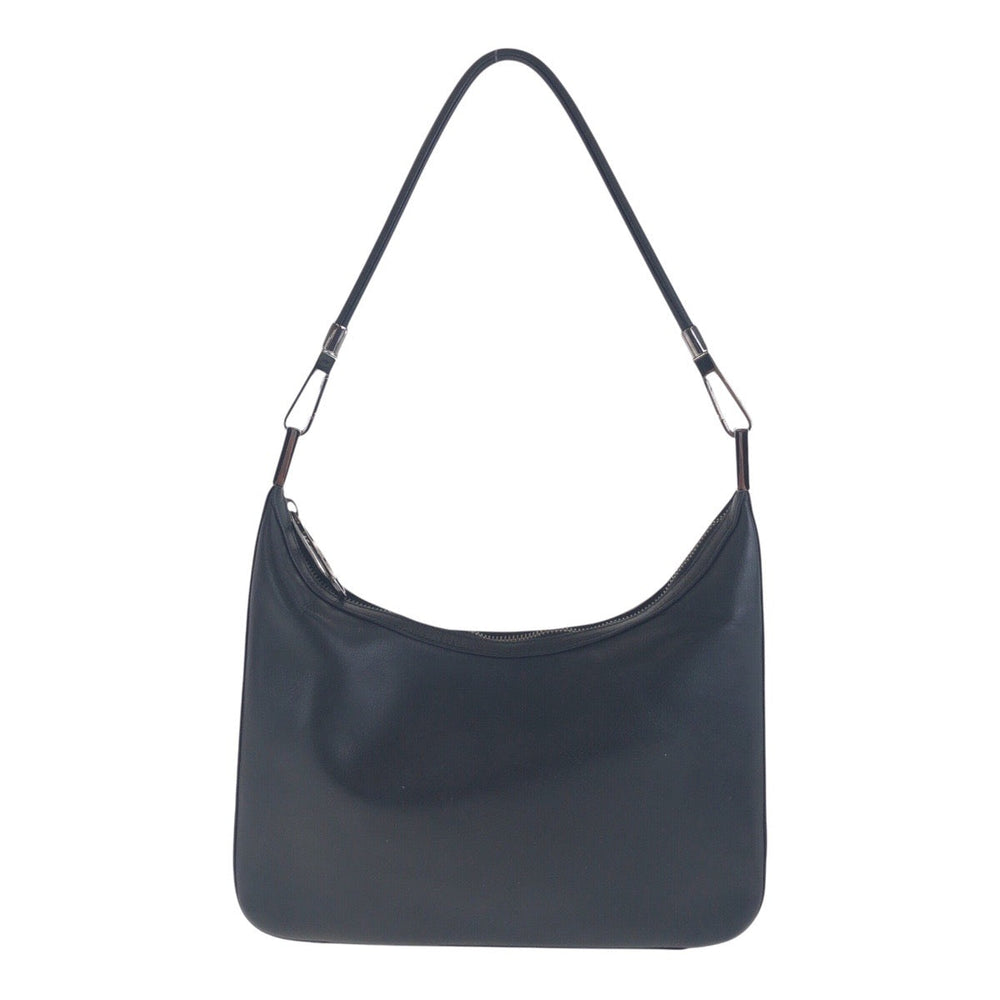 GUCCI Shoulder Bag 001 3812 leather Black SilverMetal Women Used Authentic