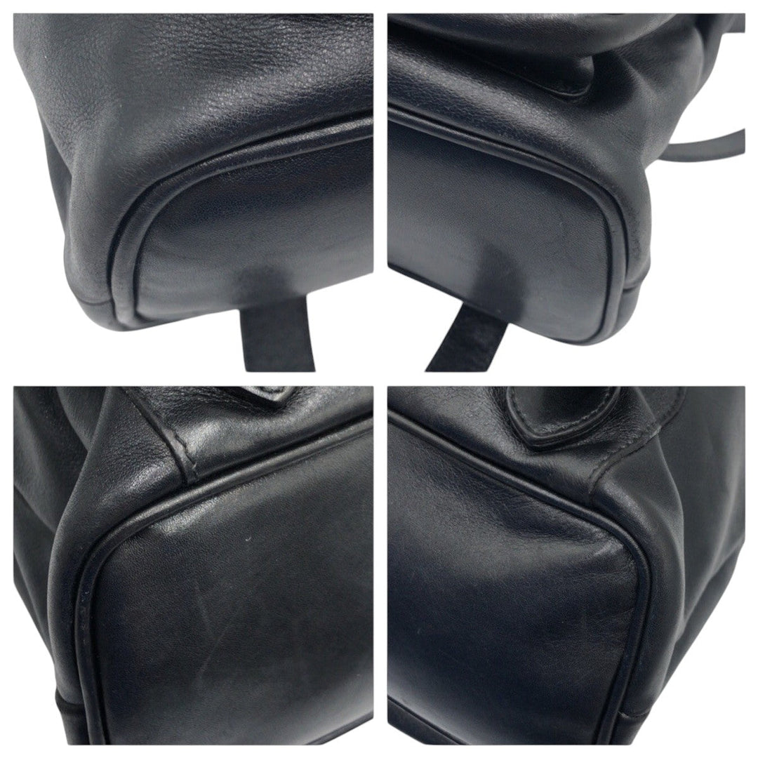 GUCCI Backpack 003 1998 0016 leather Black black Backpack Unisex Bamboo Women Used Authentic