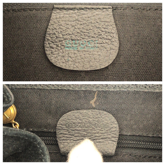 GUCCI Backpack 003 2058 Suede, Leather black Backpack Backpack Bamboo Women Used Authentic