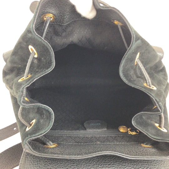GUCCI Backpack 003 2058 Suede, Leather black Backpack Backpack Bamboo Women Used Authentic