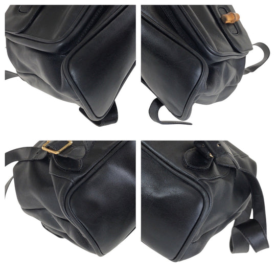 GUCCI Backpack 003 2058 0016 leather black Backpacks & Daypacks Backpacks Bamboo Women Used Authentic