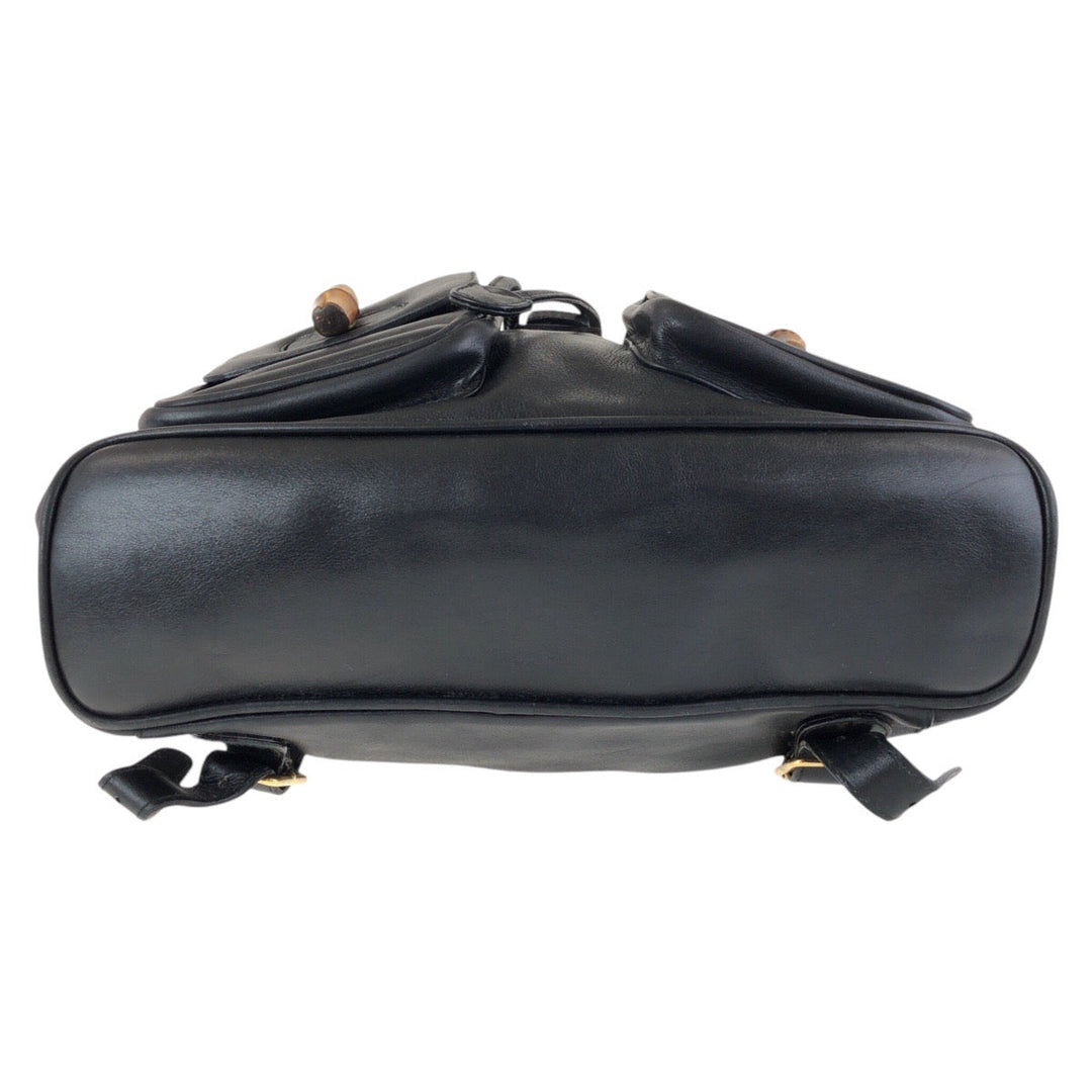 GUCCI Backpack 003 2058 0016 leather black Backpacks & Daypacks Backpacks Bamboo Women Used Authentic